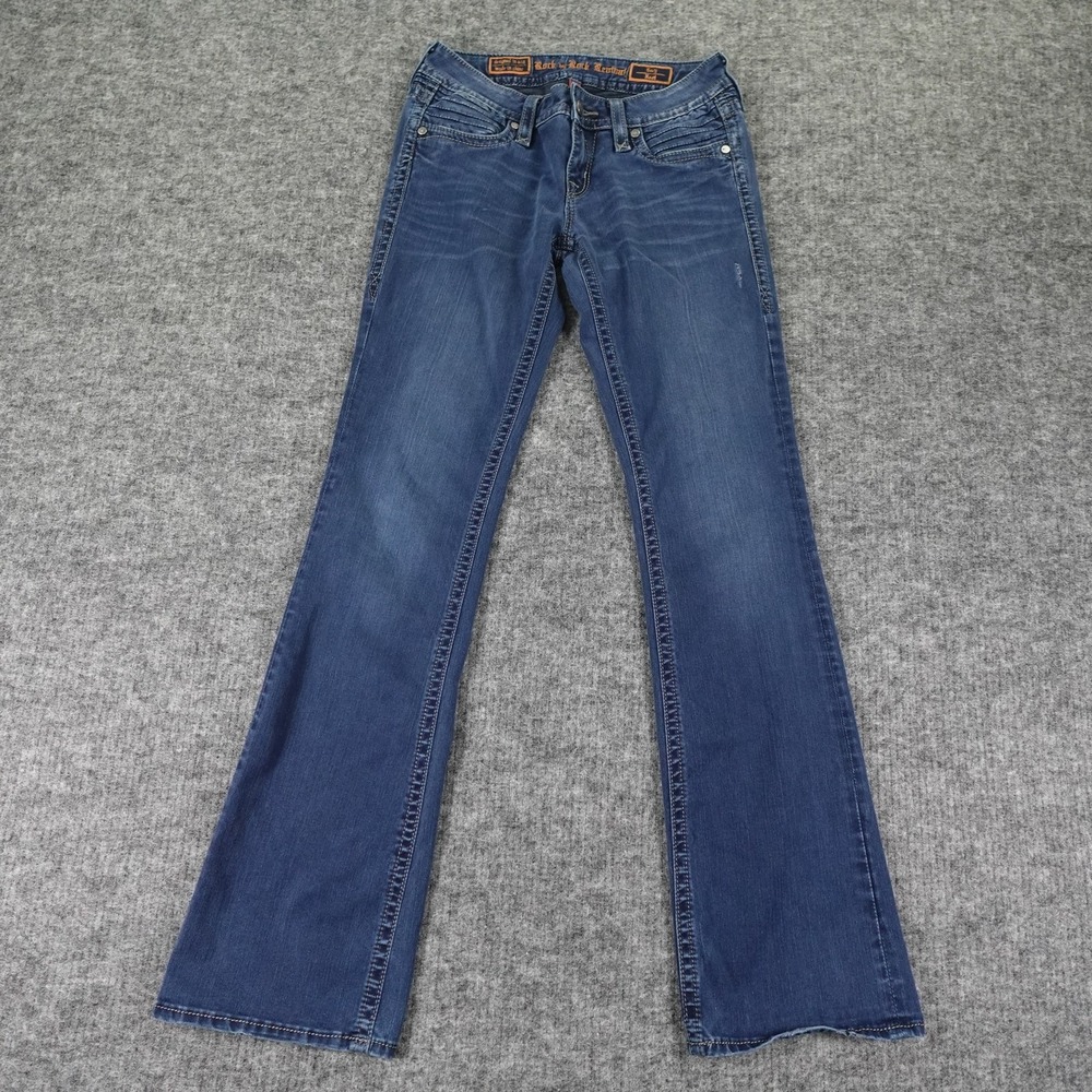 Rock Revival Jeans Womens 28 Bootcut Flare Stretch Denim Key Boot Distressed
